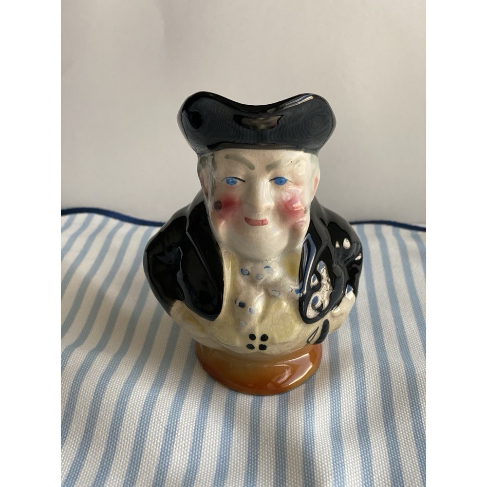 Toby Jug "John Bull" Staffordshire England 5" Tall Creamer Mug Vintage
